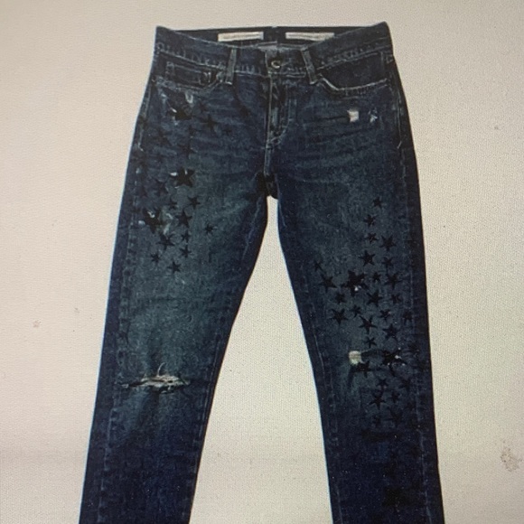 Pilcro and the Letterpress Denim - Pilcro and the Letterpress Midnight Blue Starry Skinny Jeans
